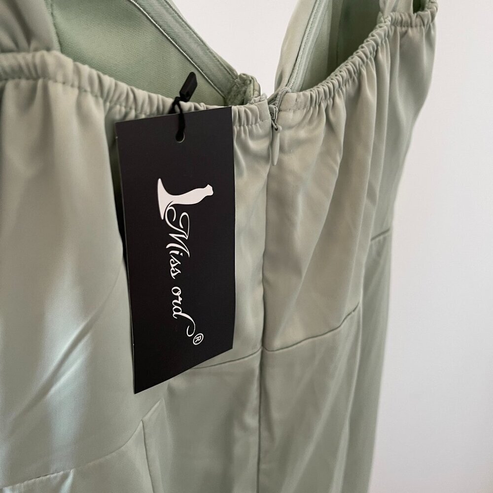 Sage Green Mini Dress - Picture 3 of 3